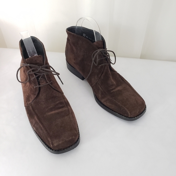 Red Box Shoes - Red Box by K&S Suede Mocca lace up ankle boot moccasin chocolate brown